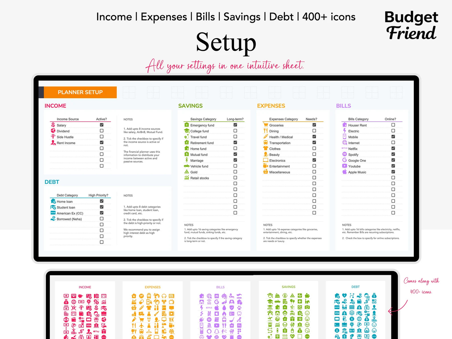 The Budgeting template for Excel & Google Sheets (all currencies)